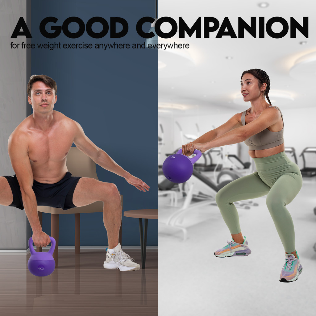 Vigor Fitness PVC Soft Kettlebell (2.5kg 4kg 5kg 6kg 8kg 10kg 12kg ...