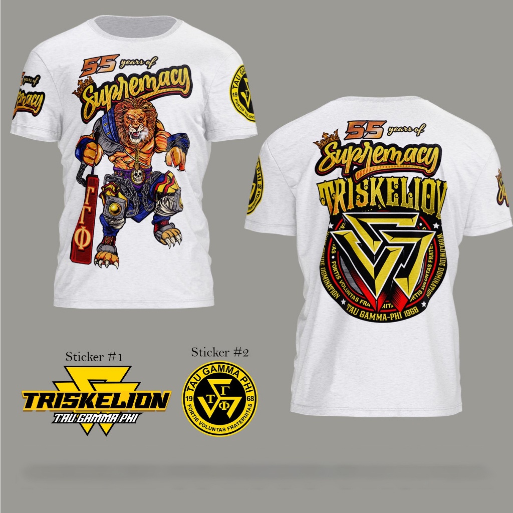 TRISKELION TAU GAMMA PHI 55 YEARS OF SUPREMACY ANNIVERSARY FRATSHIRT ...
