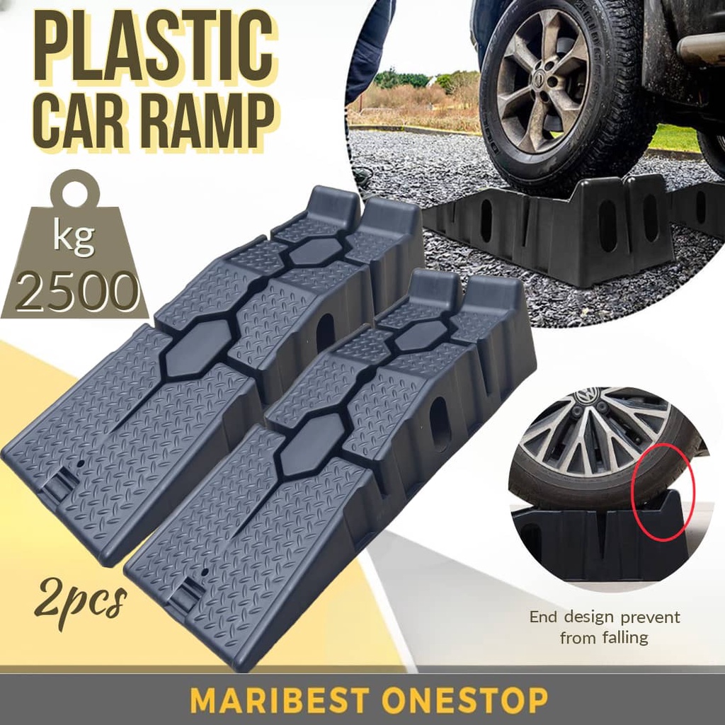 1Pair (2pcs) Heavy Duty Plastic Car Ramps Car Vehicle Truck Repairing ...