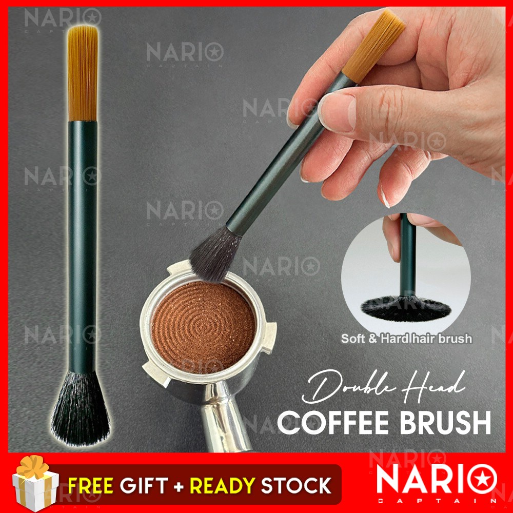 NARIO Dual Head Coffee Brush Espresso Coffee Machine Grinder Cleaning ...