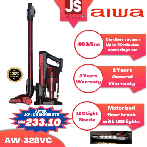 Aiwa Japan 22.2V Cordless Handheld Stick Vacuum Cleaner AW328VC (1.0L