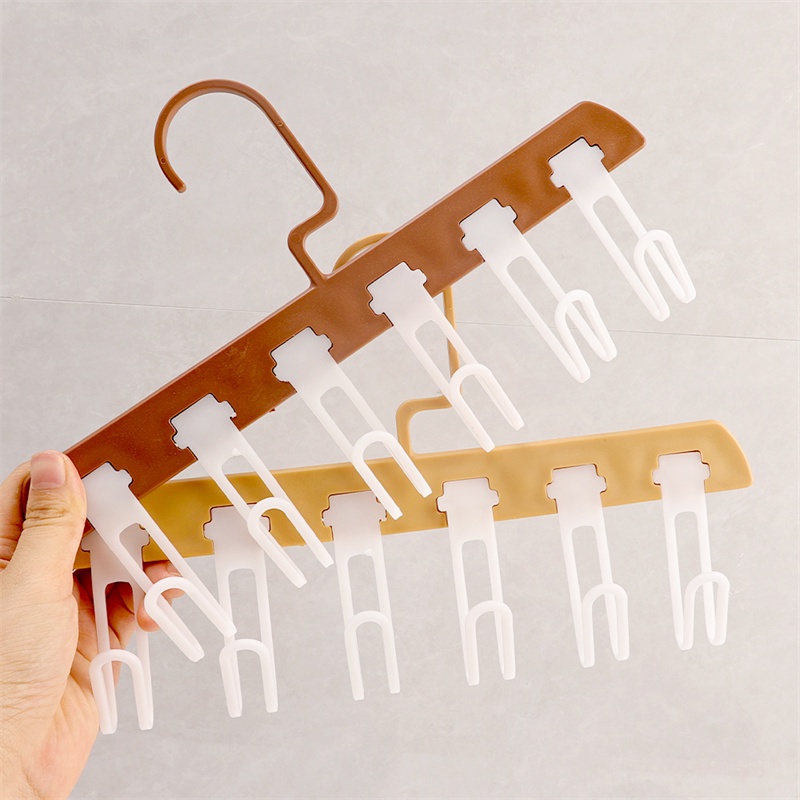Multifunctional 8 Hooks Wood Suspender Hanger / Underwear Vest Tie ...