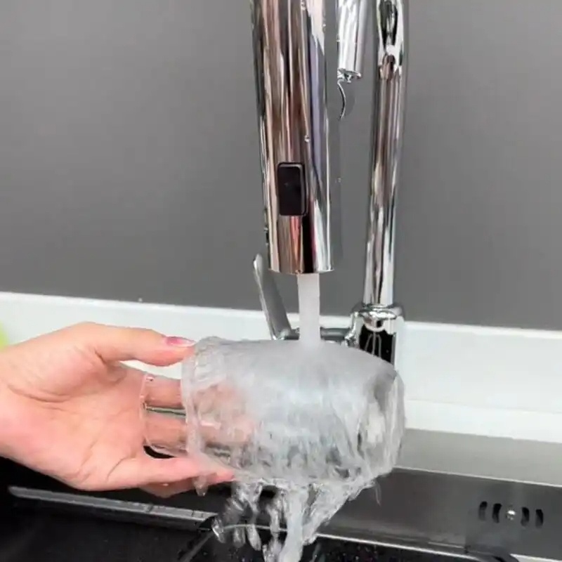 720° Rotation Waterfall Kitchen Faucet 4 mode Kitchen Sink Spray Nozzle ...