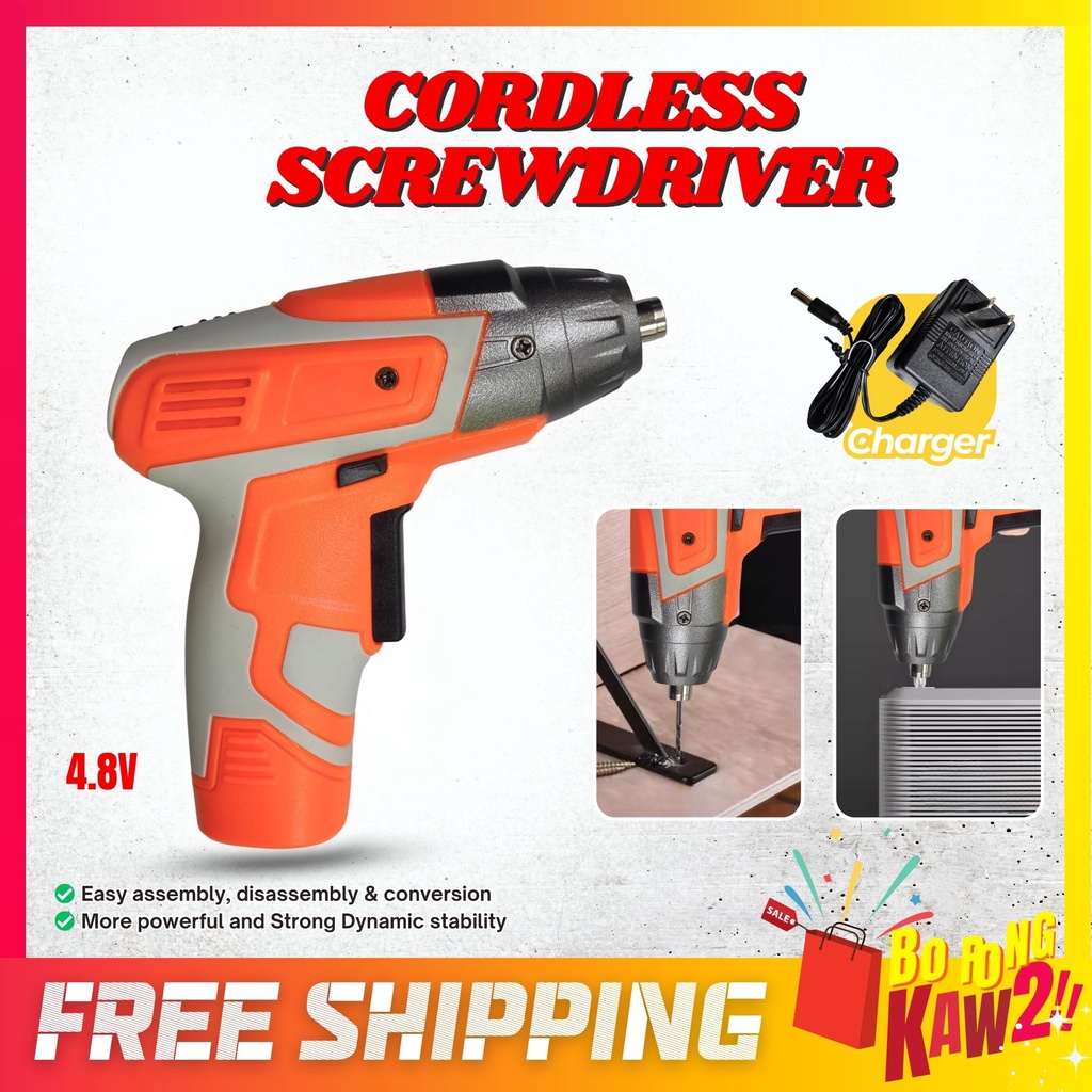 4 8v Cordless Electric Screwdriver Wireless Power Rechargeable Mini