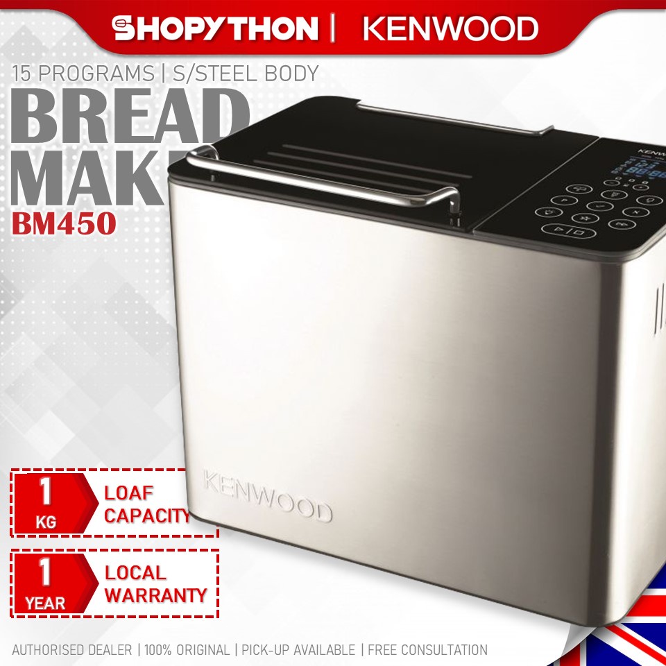 KENWOOD Bread Maker BM450 (780W) Full Metal Body Touch Sense Control