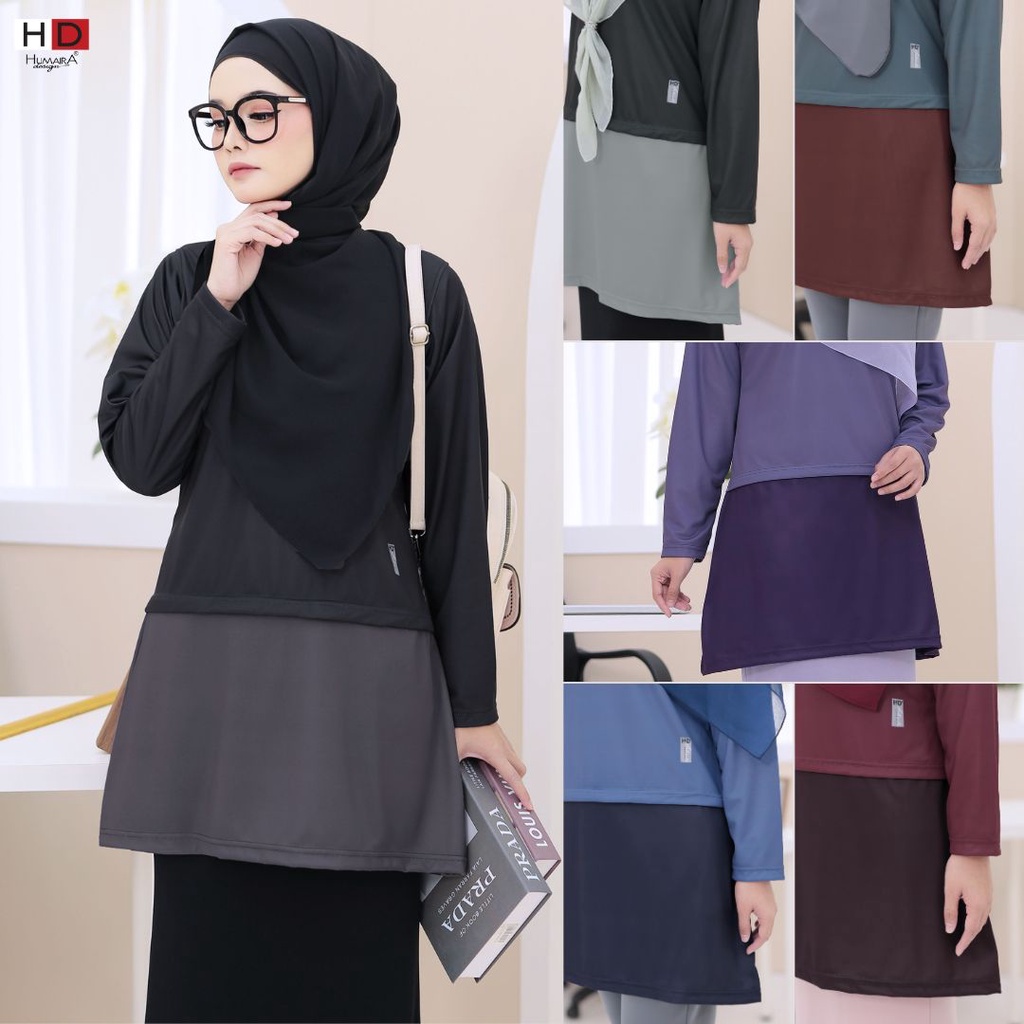 T shirt Jersey Humaira Basic Aurora (Plain) | Shopee Malaysia