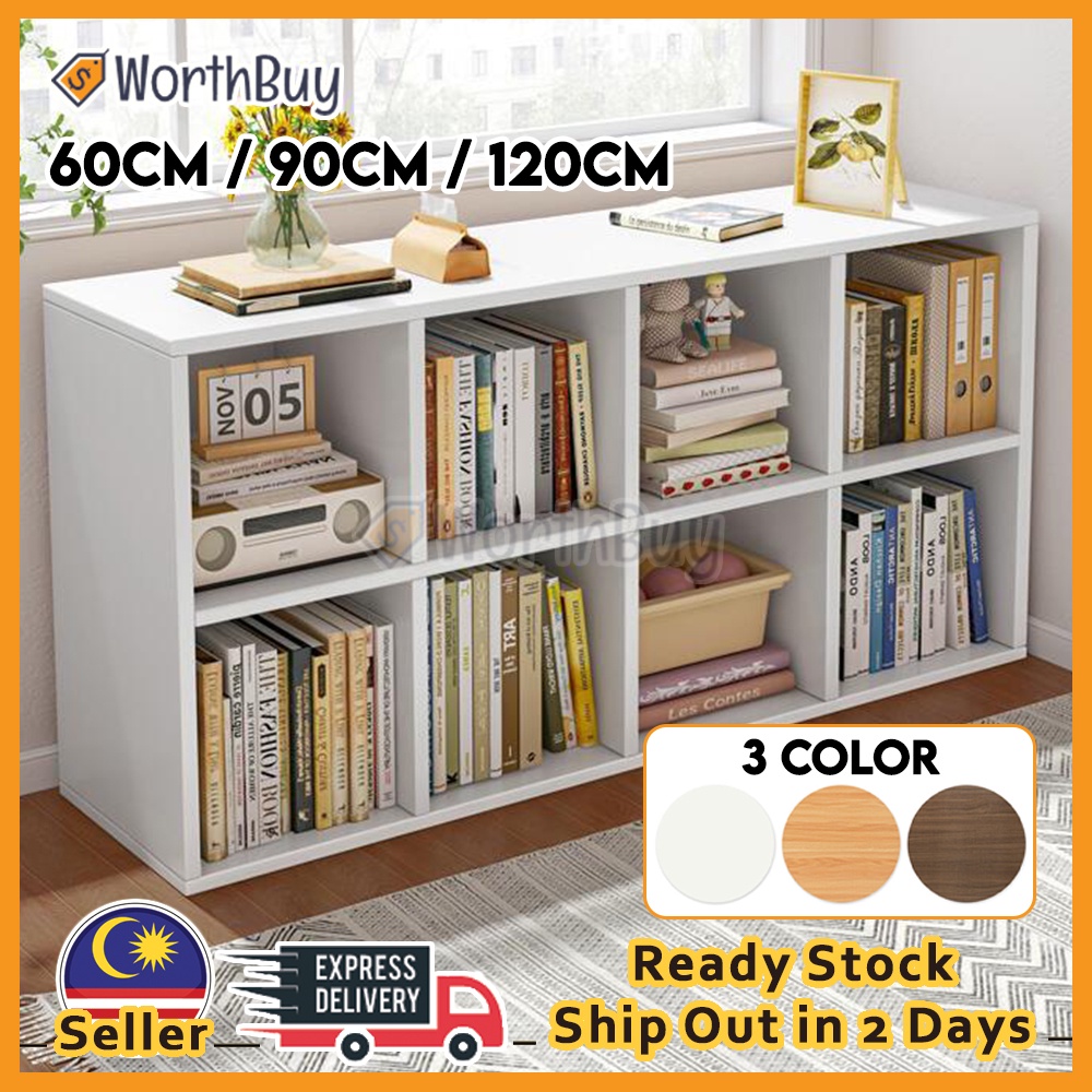 Worthbuy Cube Book Storage Almari Kotak Bookshelf Wood Shelf