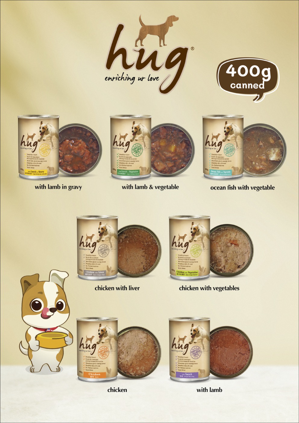 Hug Dog Canned Food (Wet Dog Food) - 400g | Shopee Malaysia