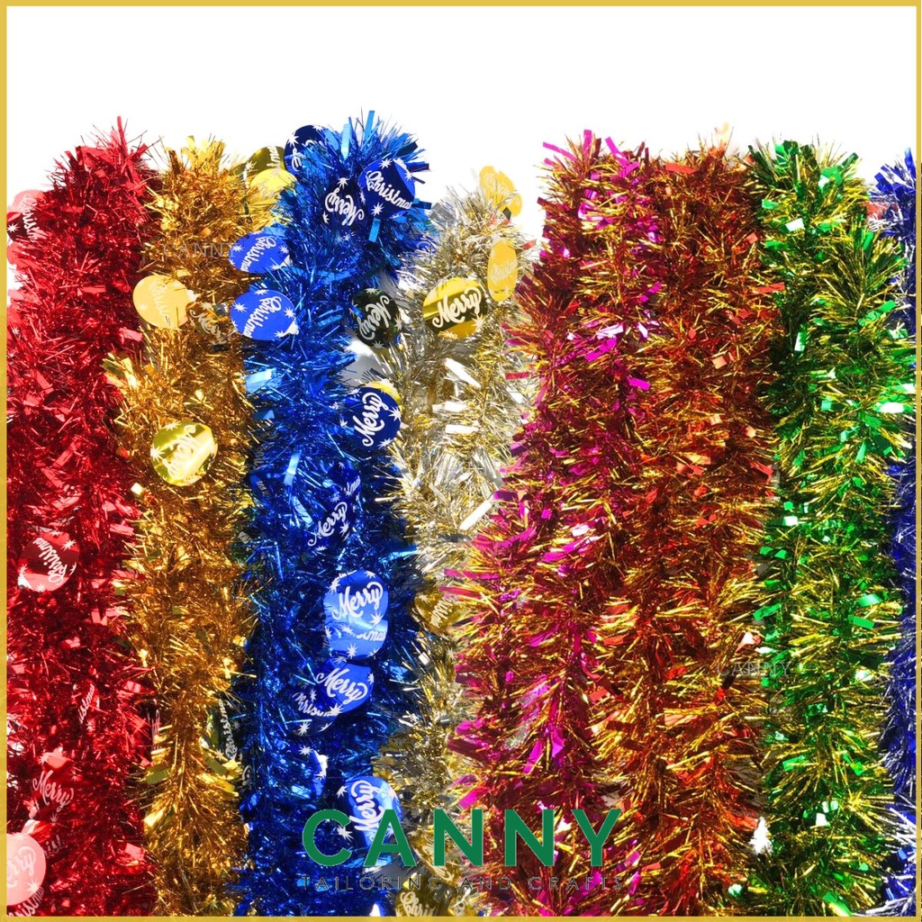 (1pcs) 2meter Christmas Tinsel / Tinsel Christmas Decoration Tinsel