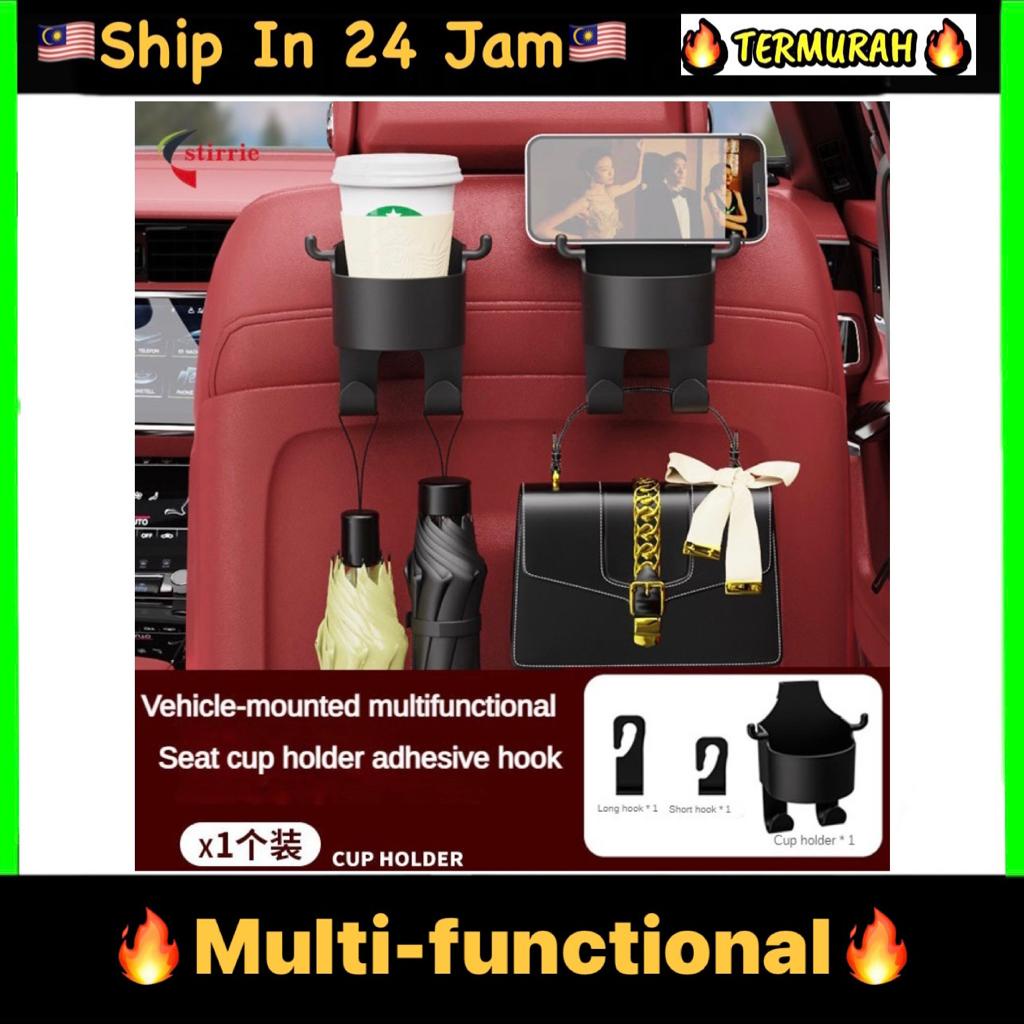 Car Back Seat Hook Water Cup Holder Kereta Multifunctional Hanger