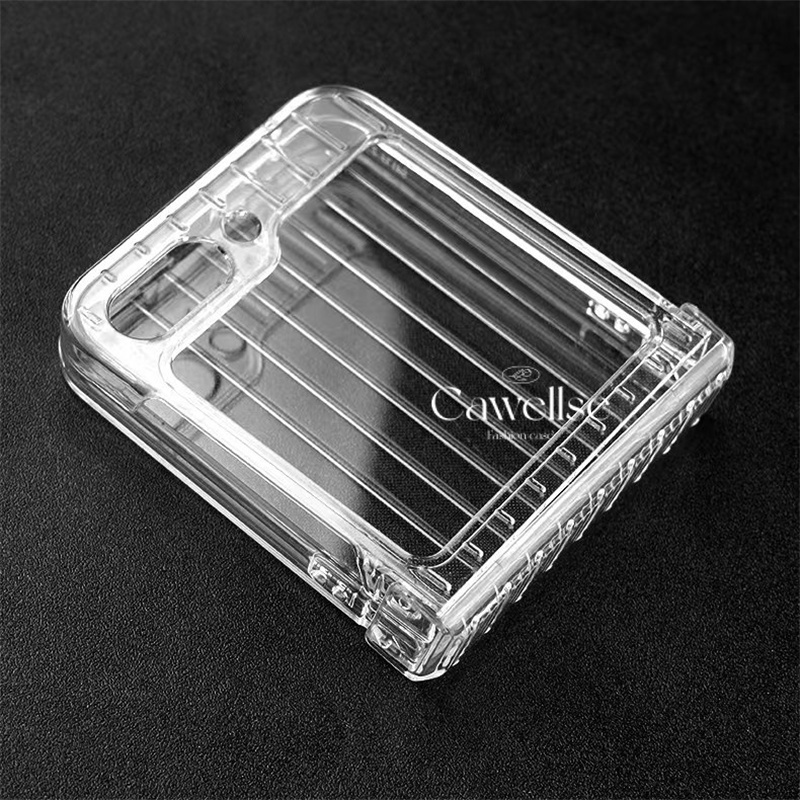 Slim Transparent Luggage Design Phone Casing Samsung Galaxy Z Flip 5 ...