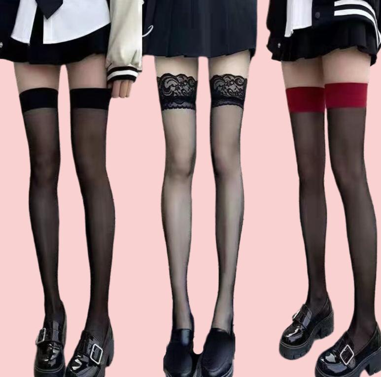 1 Pair Sexy Faux Thigh High Stockings Pantyhose Splice | SHEIN A