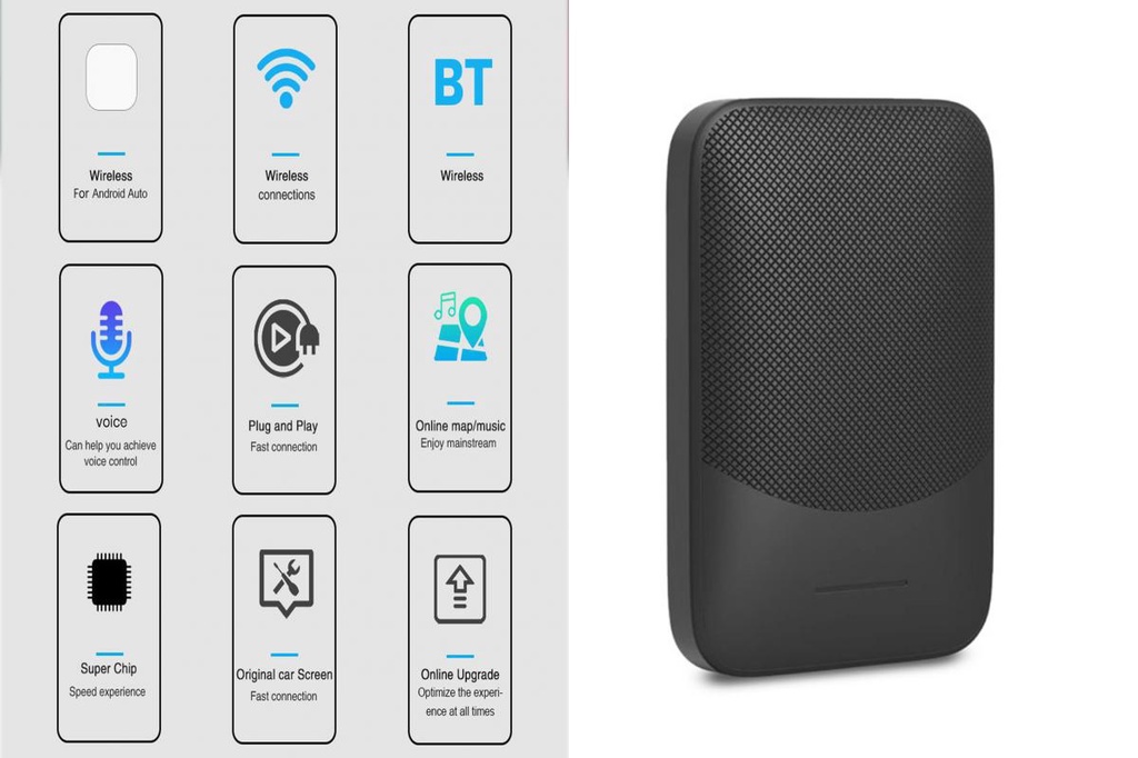 KDFH Wired to Wireless Car Adapter Wireless Car Entertainment Adapter