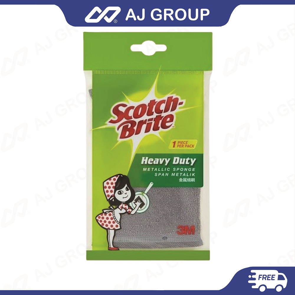 3M SCOTCH-BRITE Heavy Duty Metallic Sponge (1's) | Shopee Malaysia