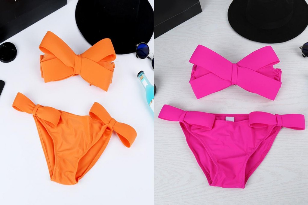 UTSJKR Women's Ruffled Bikini Swimsuit Set Two Piece Swimsuits USA Flags Printed Bikini Set Summer Vacation Beachwear Swimwear Multicolor L - View #3