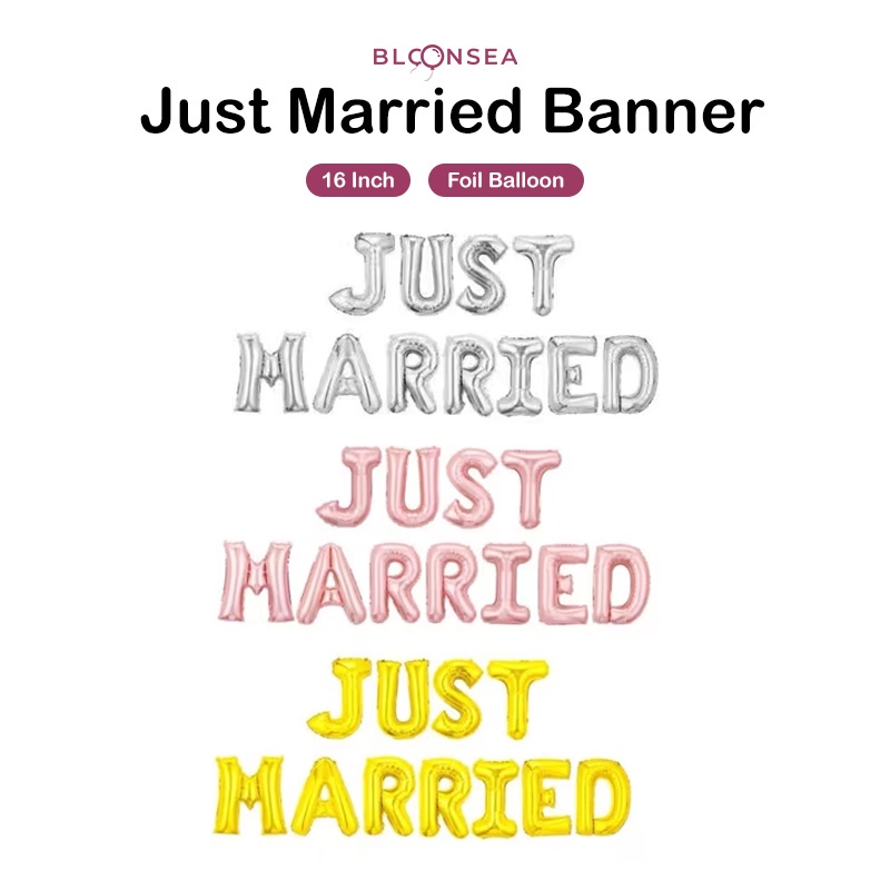 55-delige Just Married Ballonnenset – Roségoud, Met Folieletters, Latexballonnen, Confetti En Slinger Voor Bruiloft Of Verloving