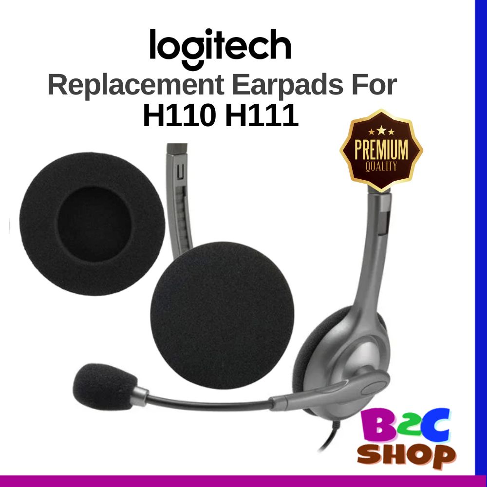 🔥𝗥𝗘𝗔𝗗𝗬 𝗦𝗧𝗢𝗖𝗞🔥 2 Pairs Logitech H110 / H111 Replacement Soft Foam