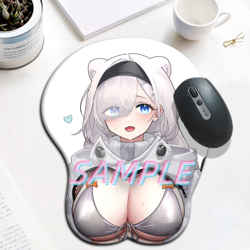 Boobs Mouse Pad Arknights Aurora Sexy Girl Big Gamer Anime Cute Wrist