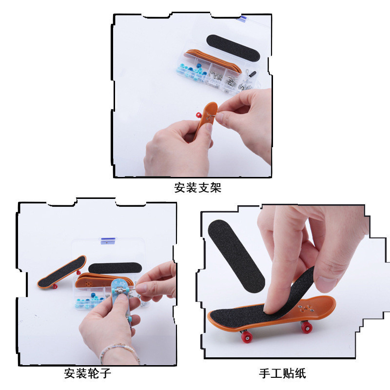 Set De Doigts Skateboard Miniature – Finger Roller Et Vélo Pédagogique – Accessoire D'entraînement – Pour Doigts, Tricks Et Jeux – Cadeau Original