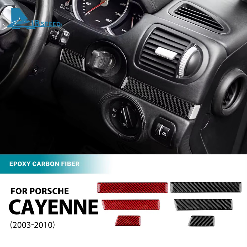 Real Soft Carbon Fiber Sticker For Porsche Cayenne 2003 2004 2005 2006 ...
