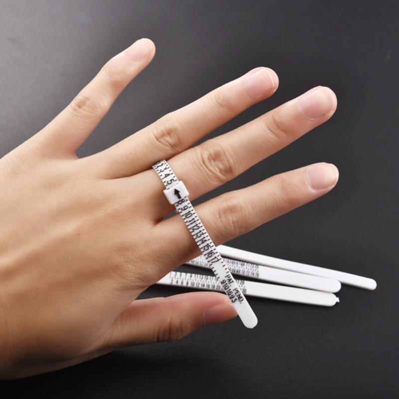 Diy Ring Measuring Rulers With Magnifying Glass - EU/UK/US Size ...