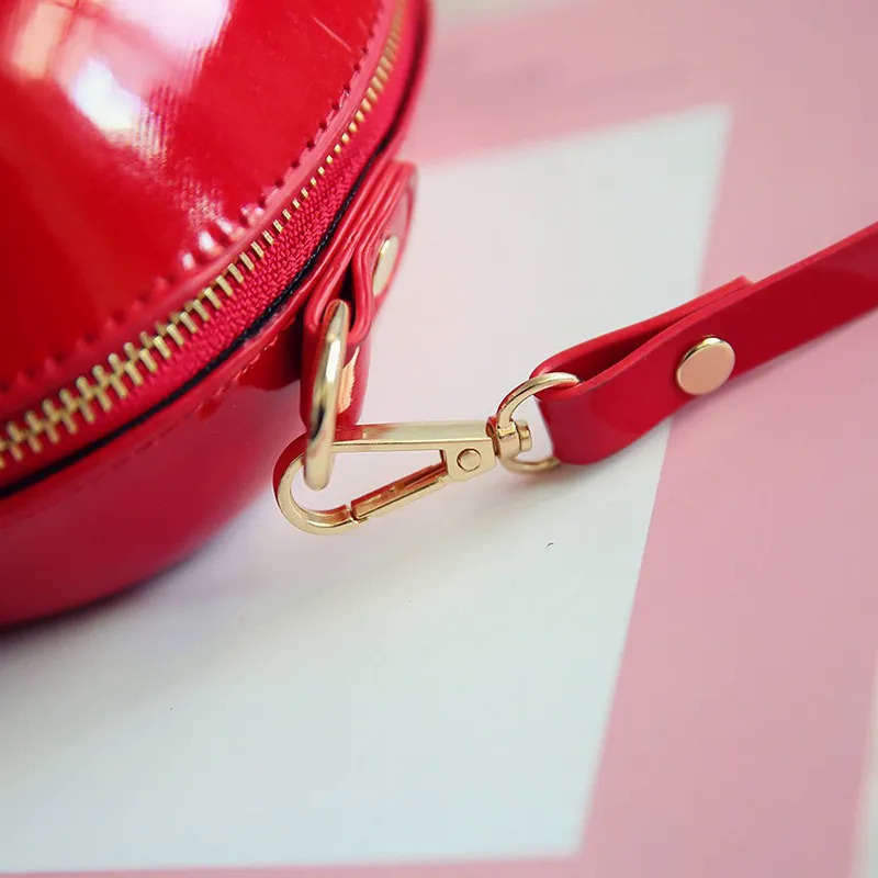 Red Apple Shaped Crossbody Bag – Cute Novelty Mini Purse with Adjustable Strap for Women & Girls