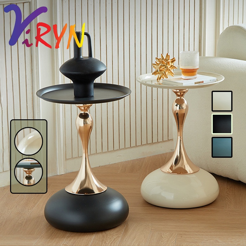 ViRYN Nordic Style Sofa Round Side Table Minimalist Living Room Corner ...