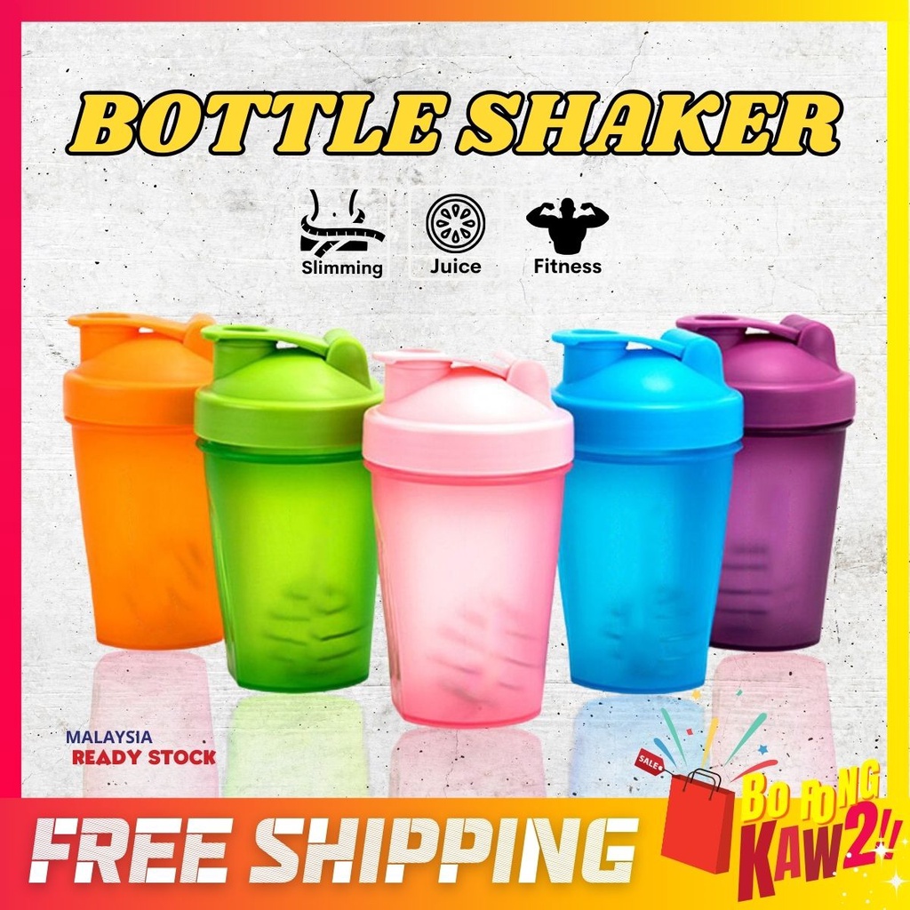Gym Fitness 400ml Bottle Shaker Protein Blend Shake Bottle Stainless ...