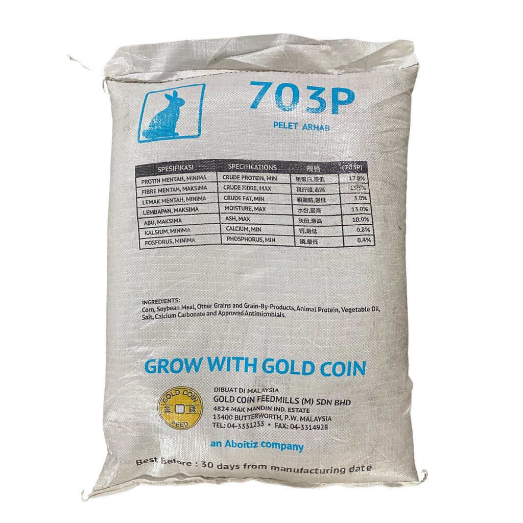 [10KG] [703P] [REPACK] MAKANAN ARNAB PREMIUM JENAMA GOLD COIN | RABBIT ...