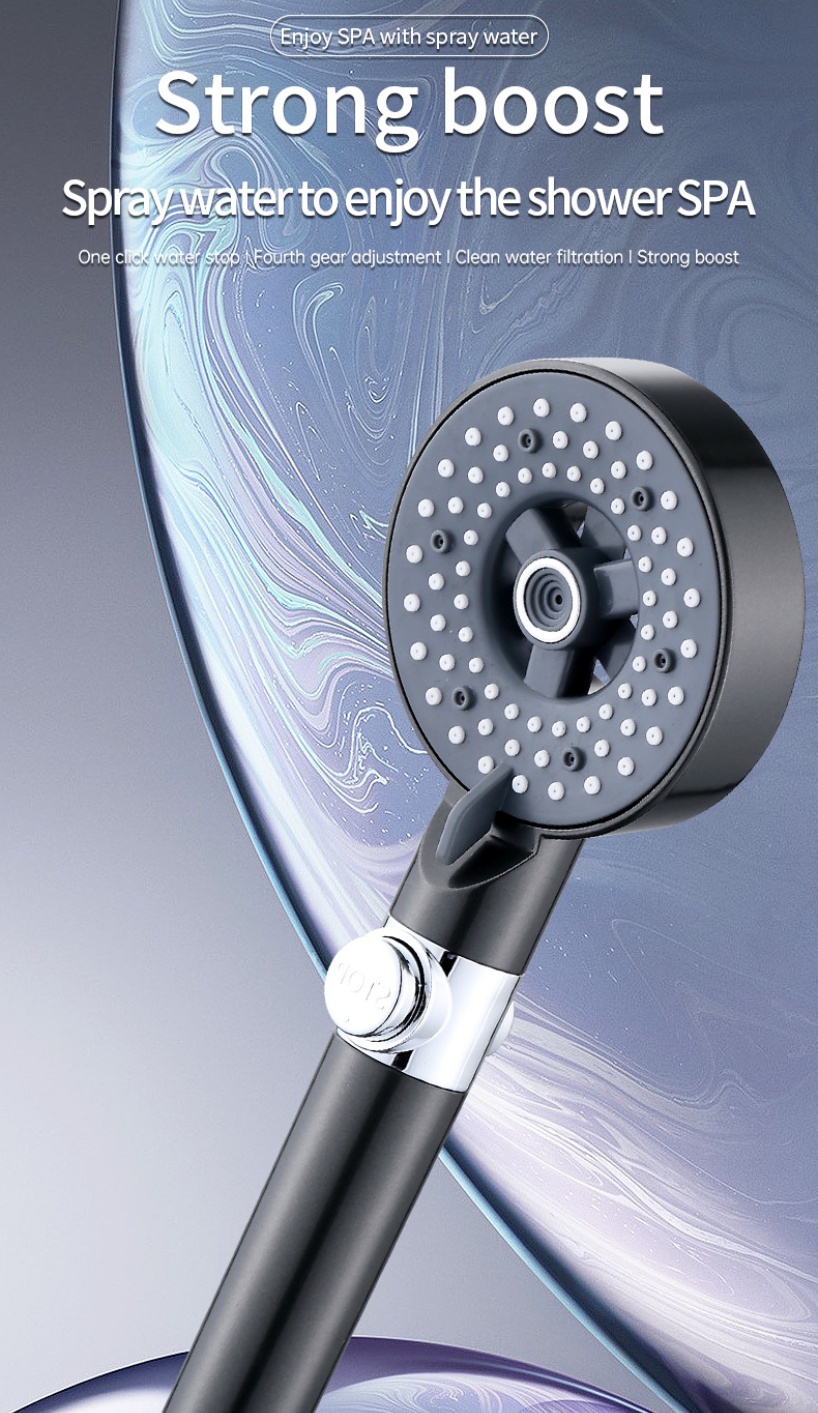 5 Modes High Pressure Handheld Shower Universal Spray Filter Four-speed ...