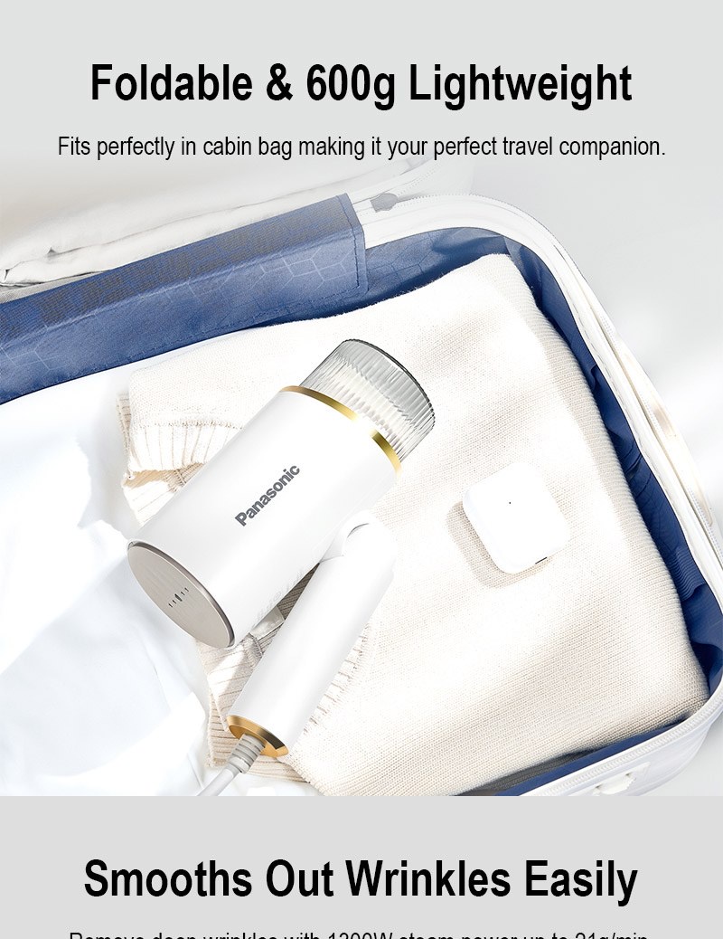 PANASONIC GARMENT STEAMER NIGHF025 1300W LIGHTWEIGHT / FOLDABLE