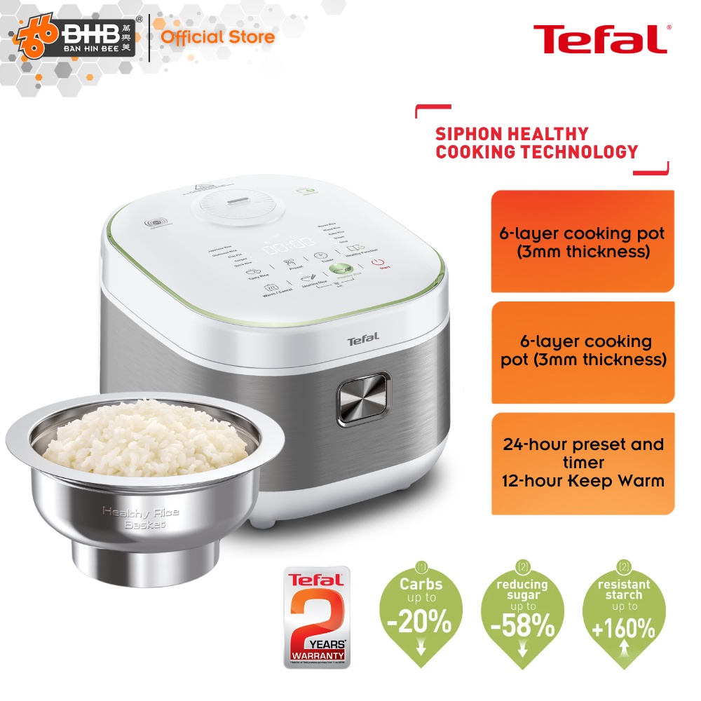 Tefal RK8621 Healthy & Tasty Plus IH Rice Cooker Low Carbs 1.5L