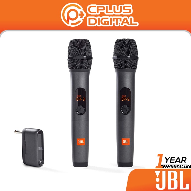 JBL Wireless Microphone Set with 2 Microphones and Receiver, Cardioid Polar Pattern, Accessories