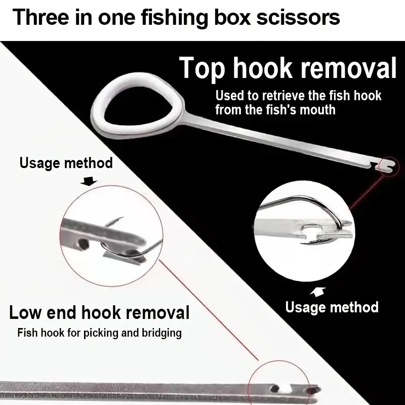 iDECO Fishing Scissors with Decoupler Fishing Box Small Scissors Multi ...