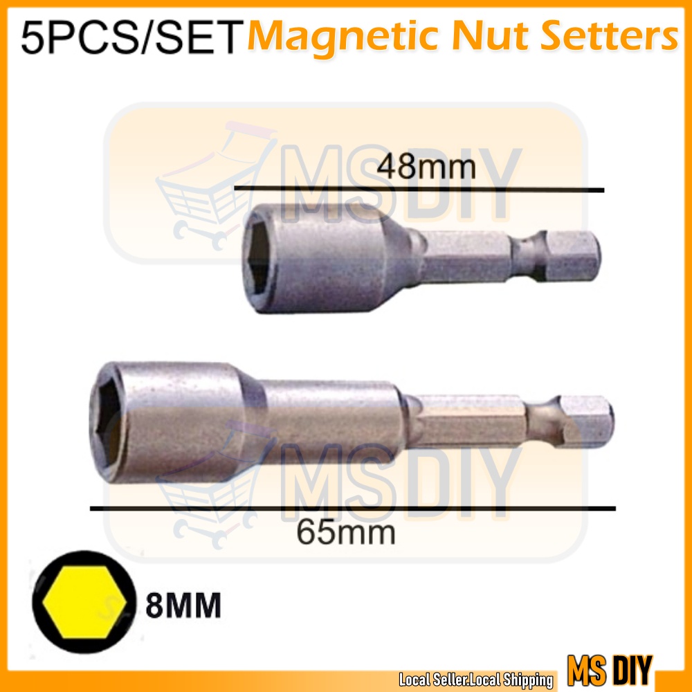 8MM Hex 48MM/65MM Nut Setter Hex Nut Setter Driving Bit for