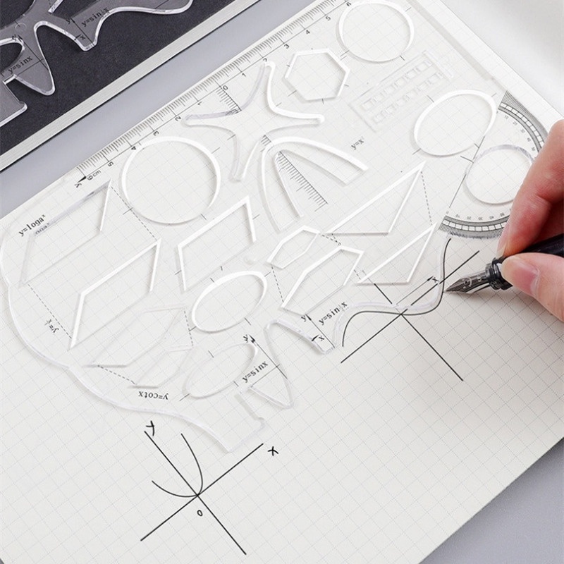 Transparent Multifunctional Drawing Ruler / Creative Fast Drawing ...