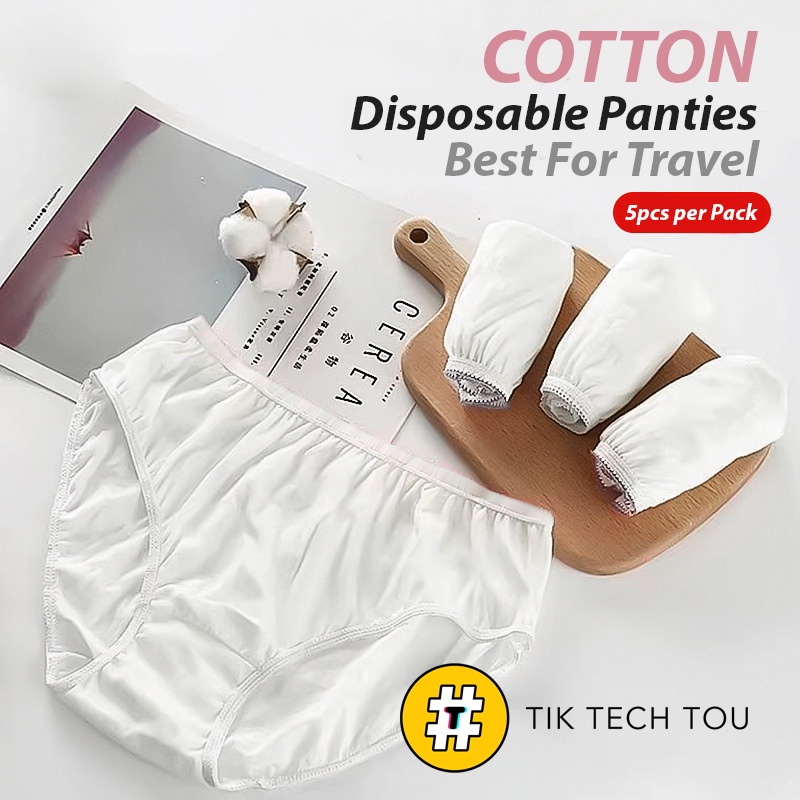 【COTTON】 Disposable Panties Women Travel Panty Underwear Seluar Dalam