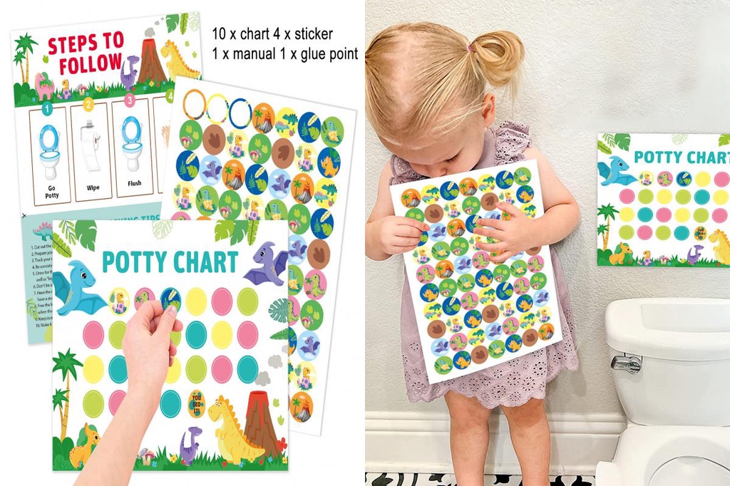 [EY] Potty Training Stickers Cartoon Potty Training Stickers Adorable ...
