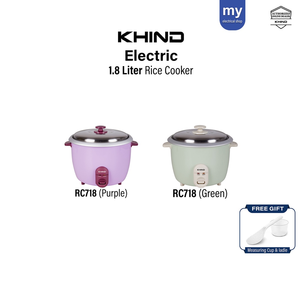 Khind Electric 1.8L Rice Cooker RC718 | Shopee Malaysia