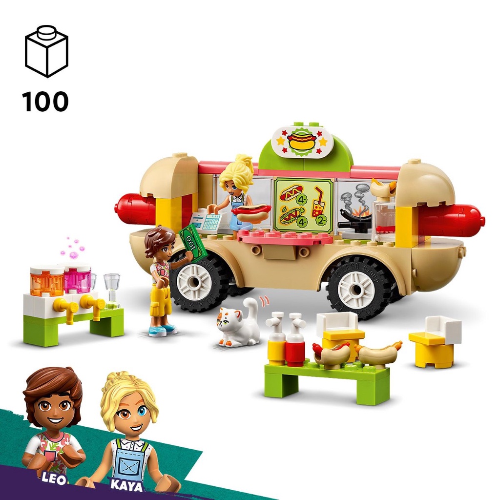 LEGO 42633 Friends Hot Dog Food Truck Building Toy Set (100 Pieces ...