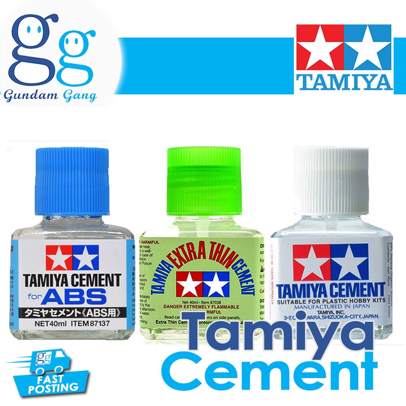 Tamiya Cement Extra Thin Cement ABS Cement [Gundam Gang] Shopee