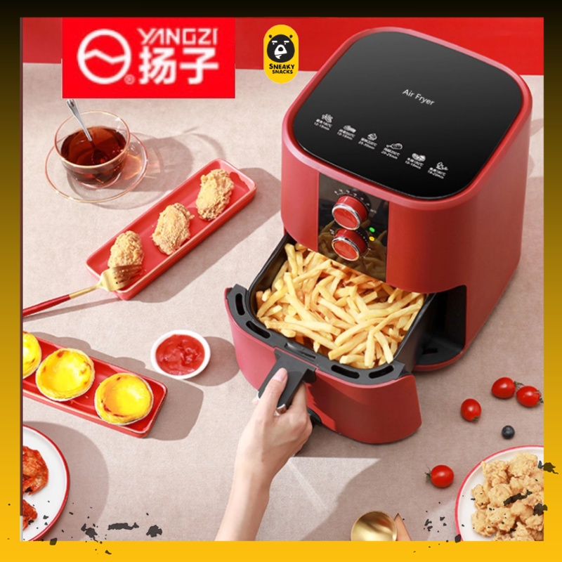 PETRUS PE7615 Electric Air Fryer 700W 1.3L Small Fryer Pot with Timer  Controls