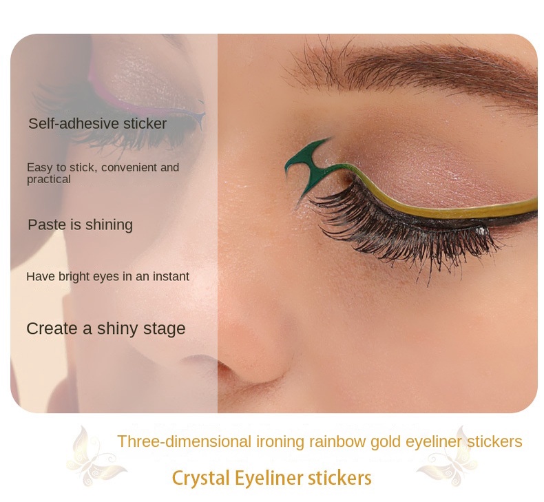 Colorful Eyes Makeup Stickers Laser Eye Eyeliner Eyebrows Face Art ...