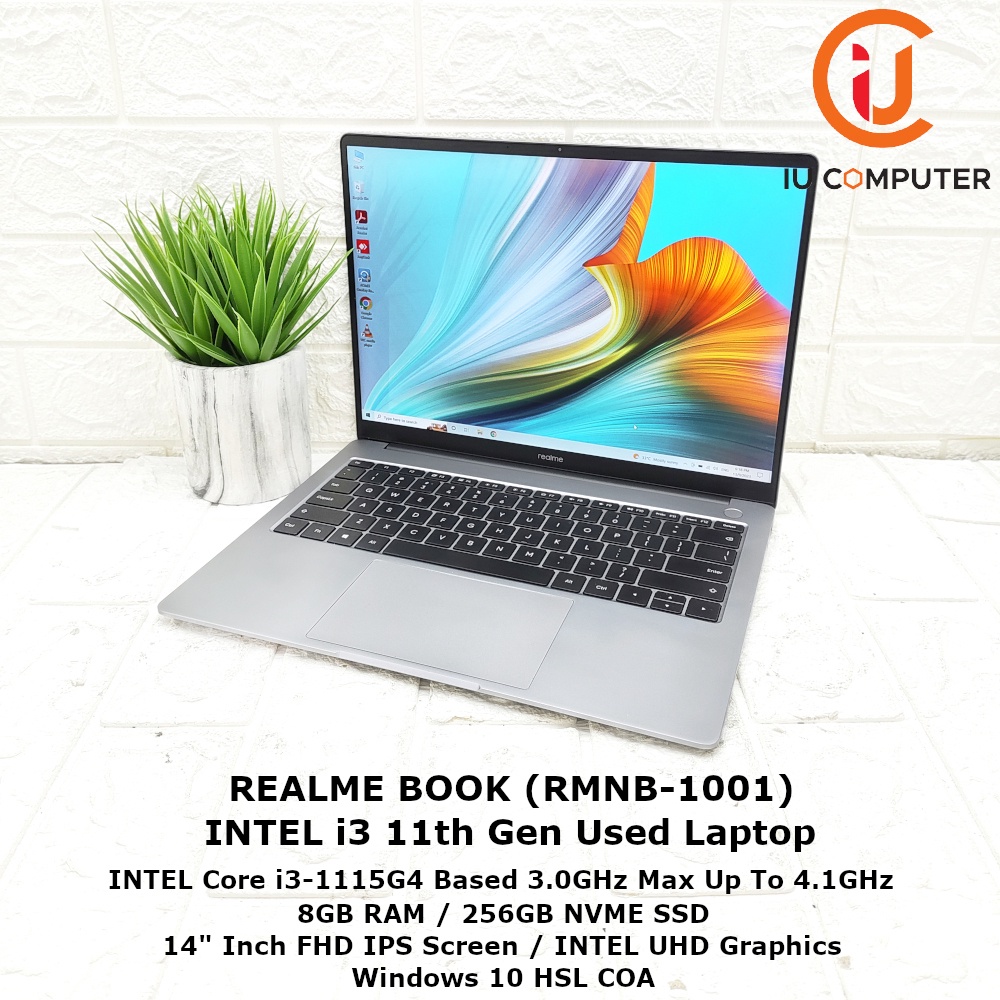 REALME BOOK (RMNB-1001) INTEL CORE I3-1115G4 8GB RAM 256GB NVME SSD ...
