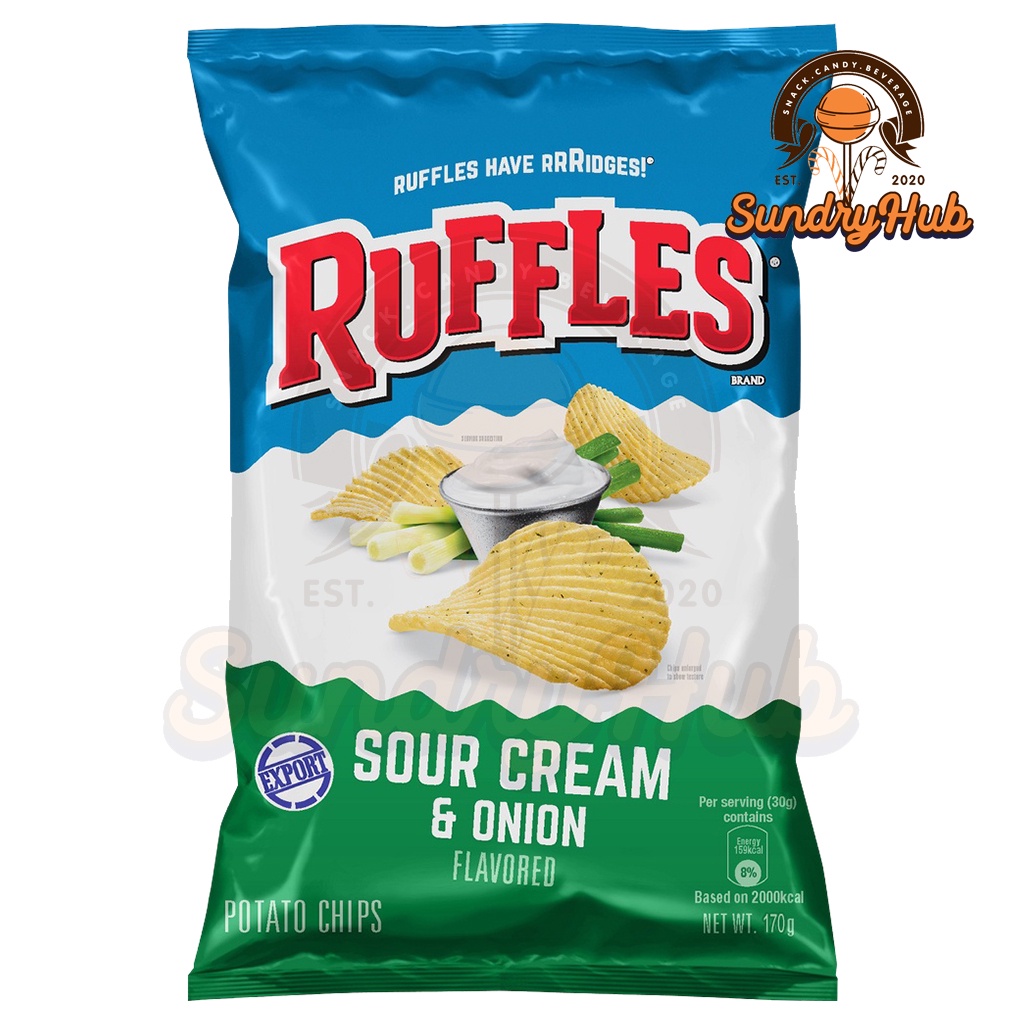 Ruffles Potato Chips Sour Cream & Onion 170g | Shopee Malaysia