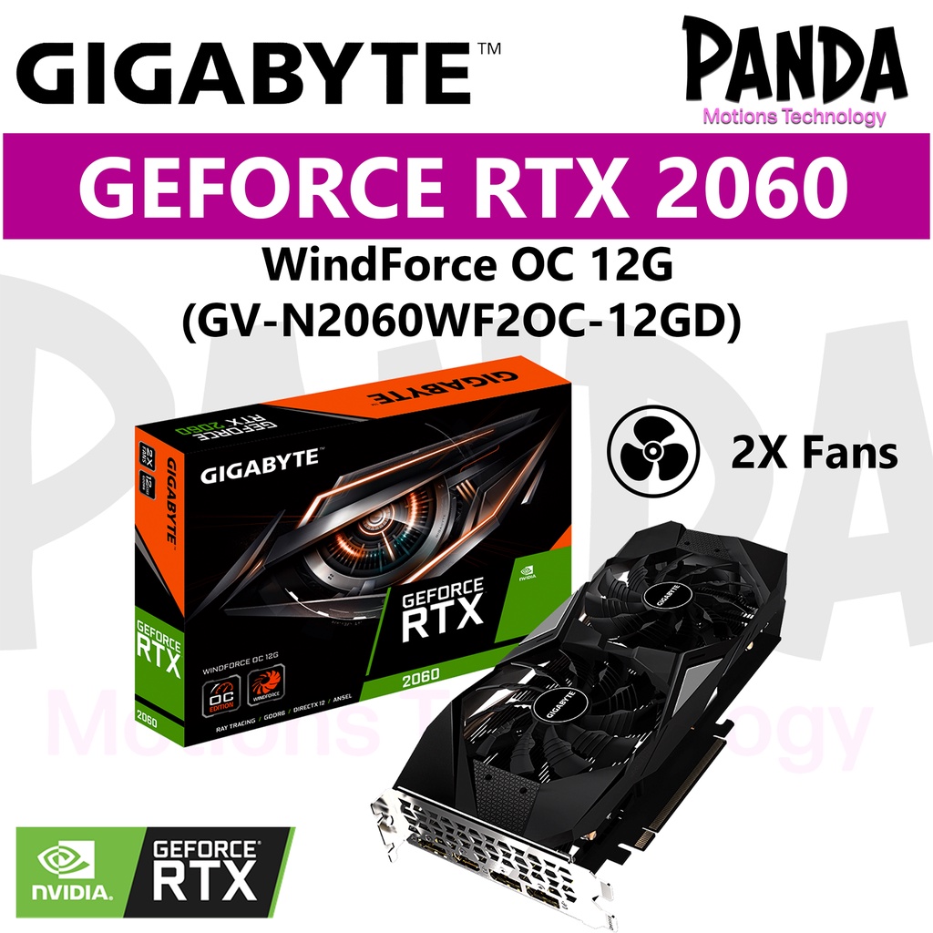 CLEAR STOCK] Gigabyte GeForce RTX 2060 WindForce OC 12G (GV