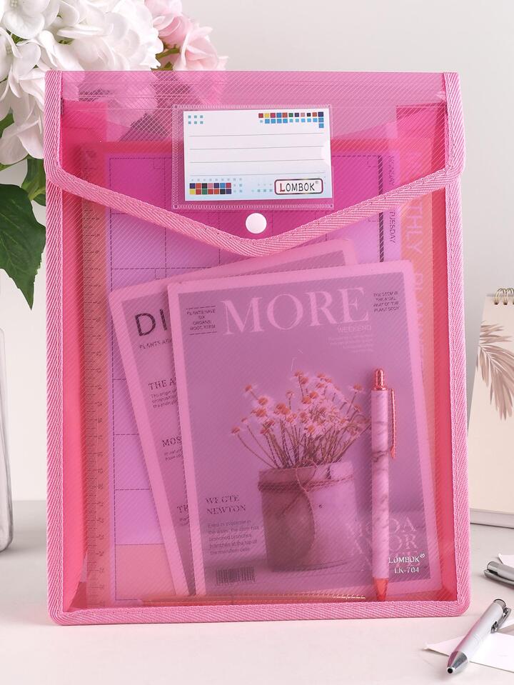 BSU A4 Button File / Expandable Folder (1 pc) Office Children File ...