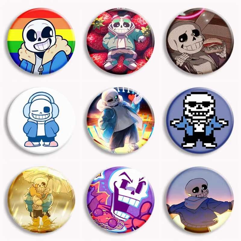 Undertale Cartoon Sans Button Pin Game Killer Sans Flowey Papyrus ...