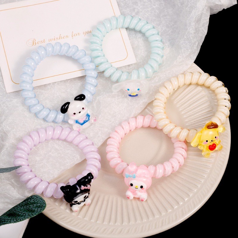 Fashion Kuromi Cinnamoroll Kawaii Hair Circle Cute Cartoon Sweet Ins ...