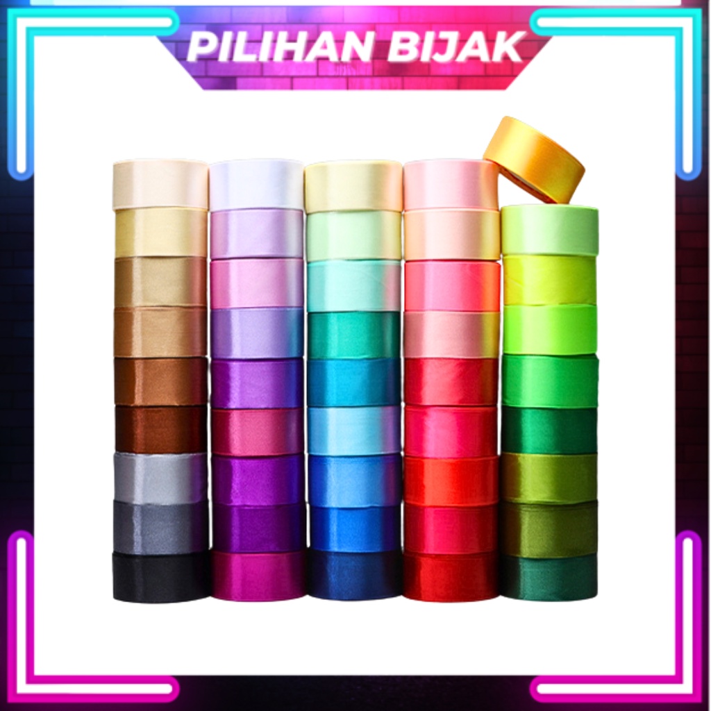 5PCS 13Yard Roll 3.81cm 1/5' Satin Ribbon Reben Ribon Hadiah - RB139 ...